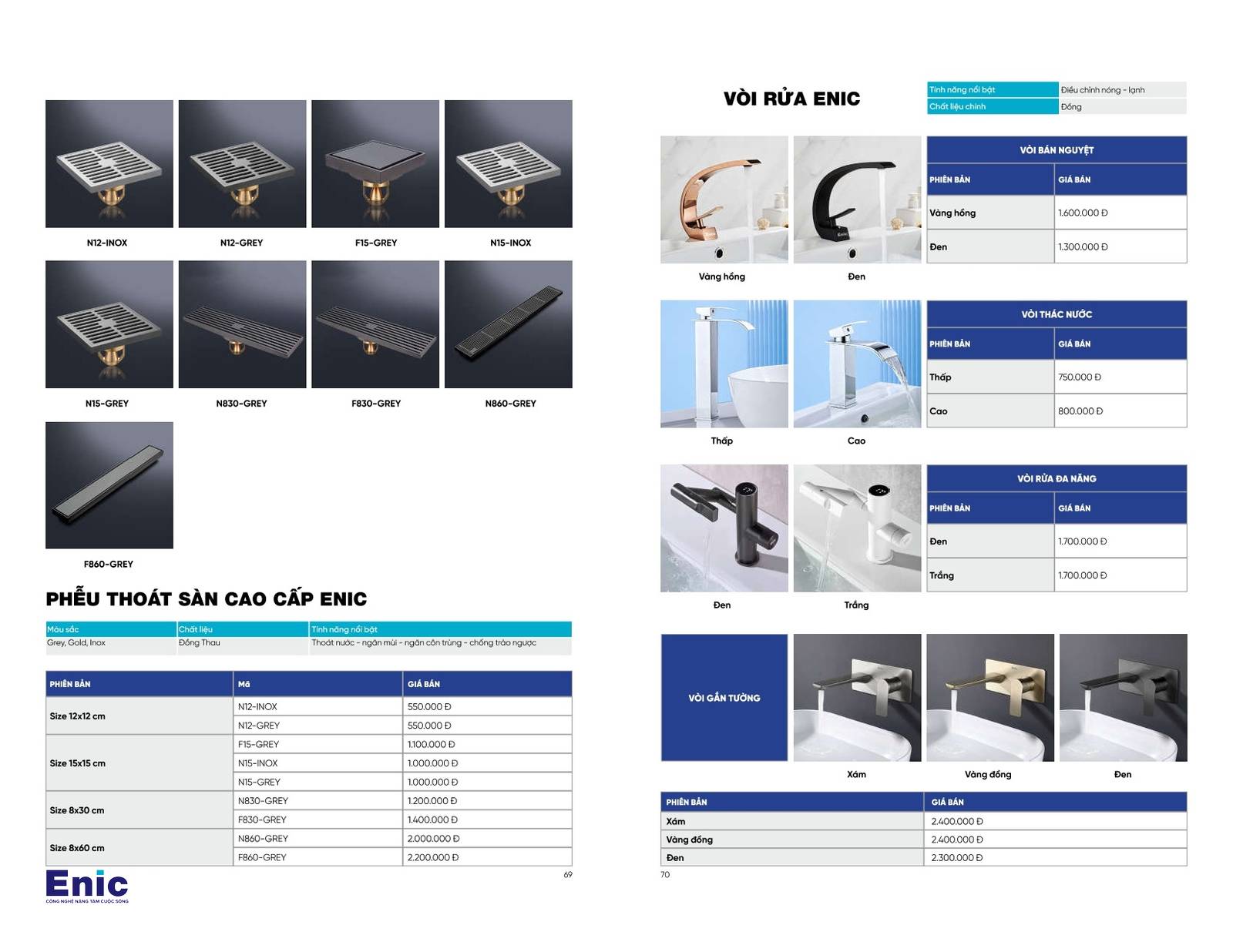 Thiết bị vệ sinh ENIC Catalogue và Bảng giá mới nhất 2024 /Page 35
